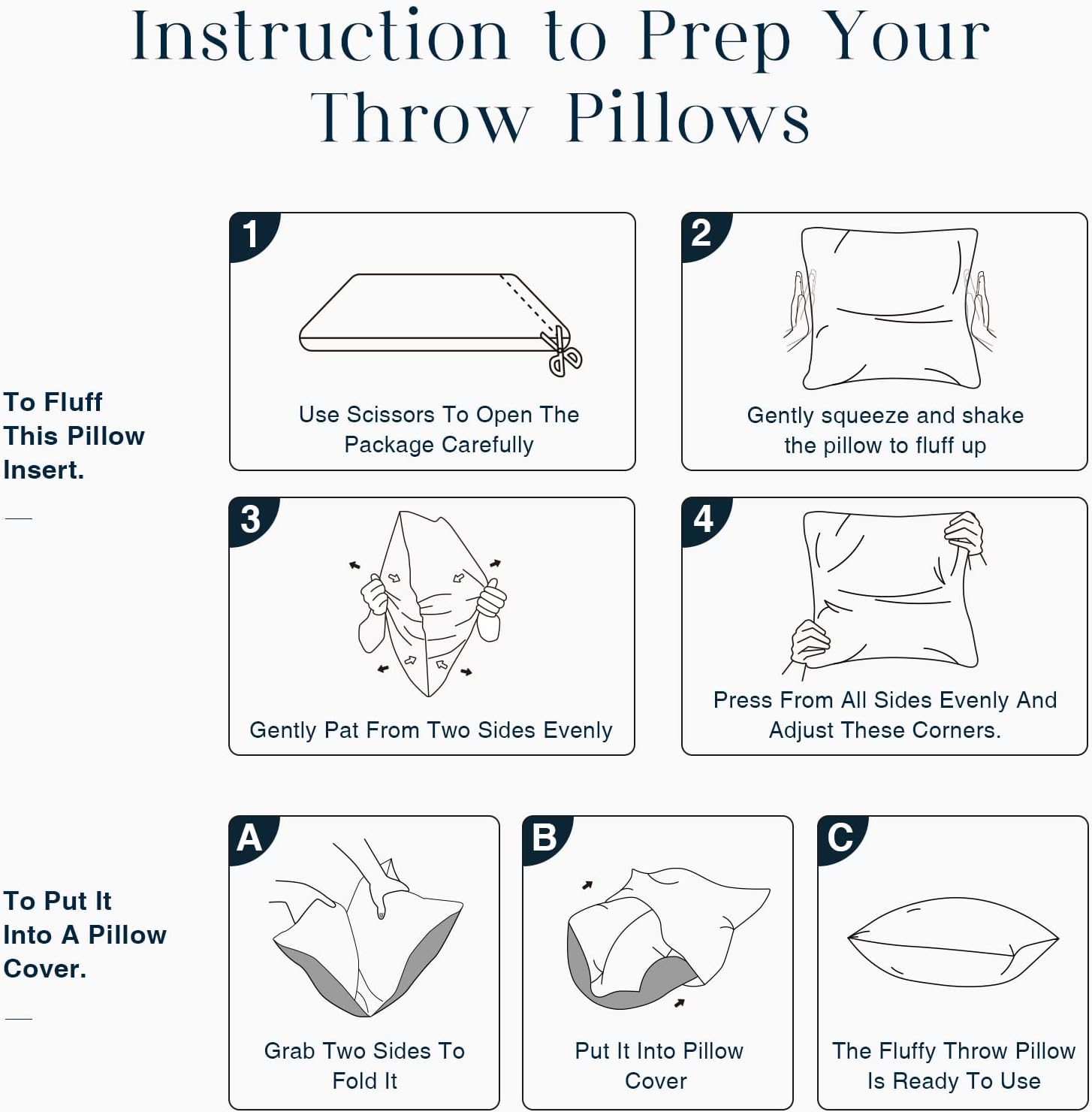 Phantoscope Pillow Inserts, Hypoallergenic 100% Virgin Fiber Square Form Microfiber Throw Pillow Inserts, Couch Bed Pillows 45x45 cm, 18x18 Inch (Pack of 4) - Image 5