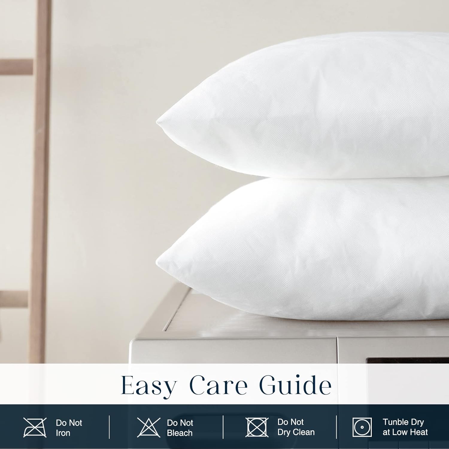 Phantoscope Pillow Inserts, Hypoallergenic 100% Virgin Fiber Square Form Microfiber Throw Pillow Inserts, Couch Bed Pillows 45x45 cm, 18x18 Inch (Pack of 4) - Image 8