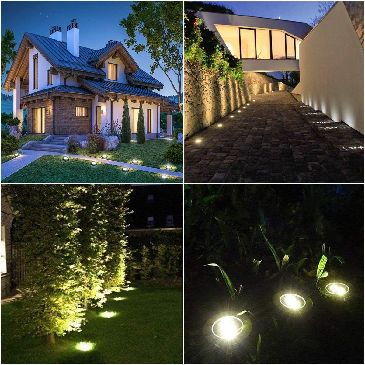 Solar Ground Lights, Waterproof Solar Garden Lights, Upgraded Outdoor Garden Waterproof Bright in-Ground Lights, Landscape Lights for Pathway,Yard,Deck,Lawn,Patio,Walkway (12 Pack Warm Light) - Image 7